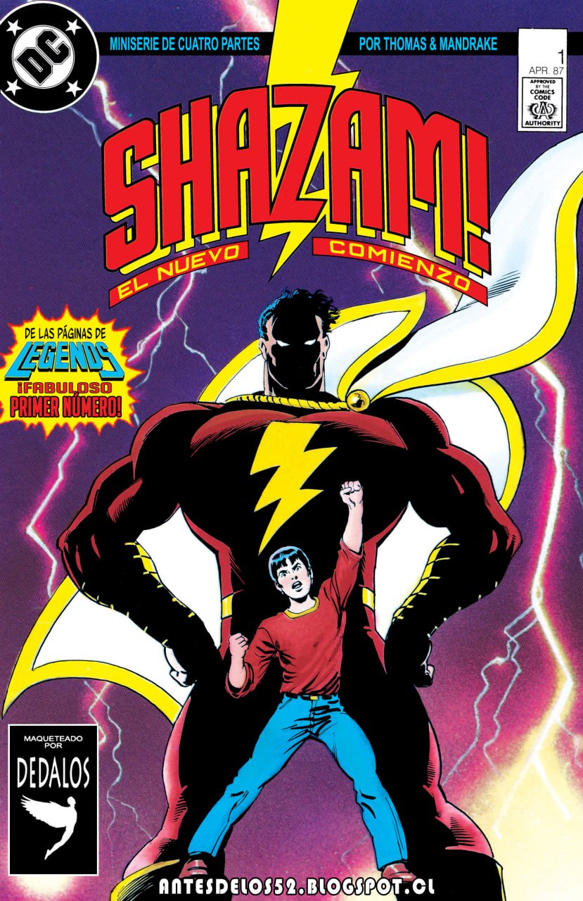 Portada ampliada de Shazam! El nuevo 7 Comienzos