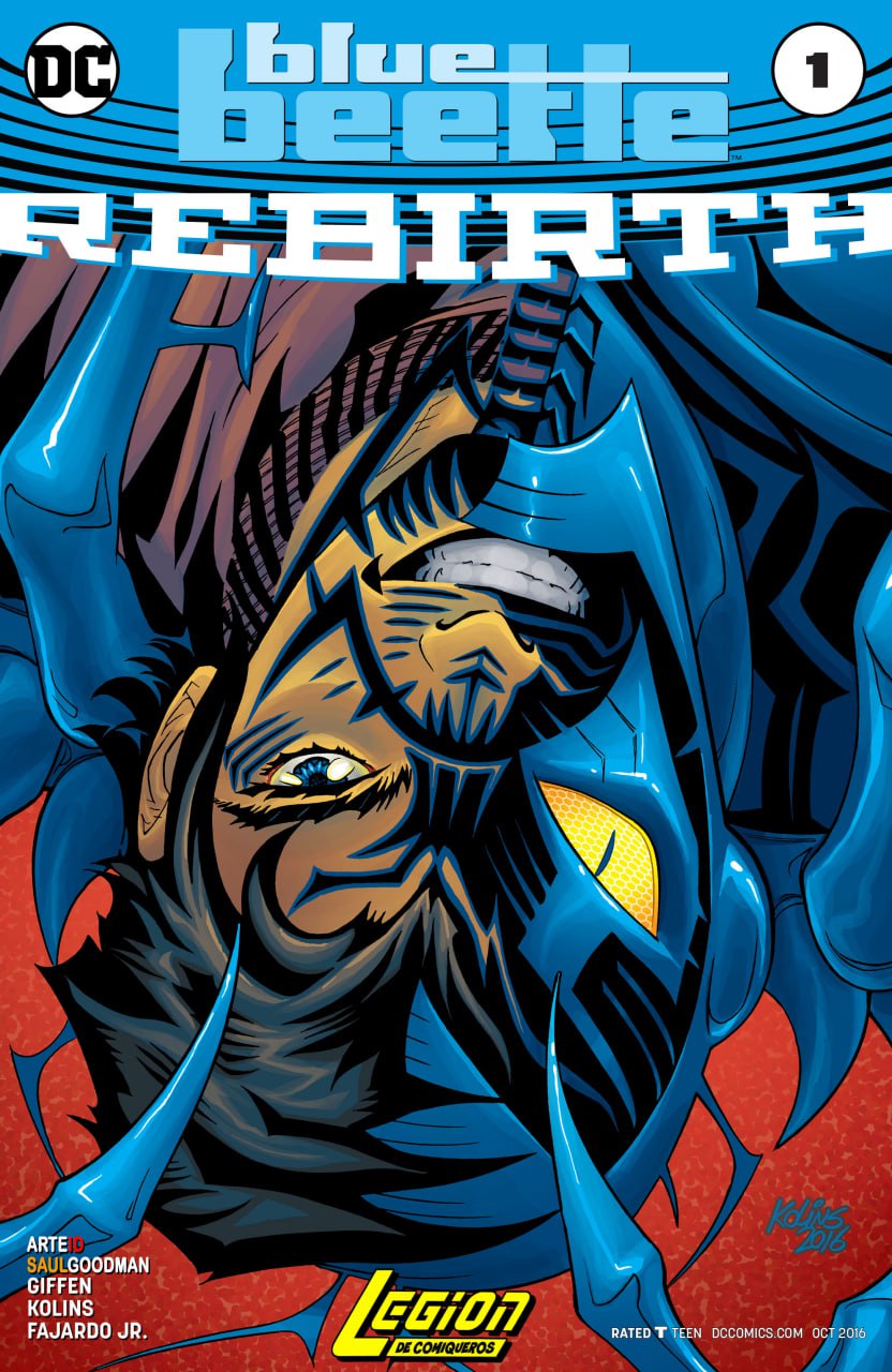 Portada ampliada de blue beetle REBIRTH