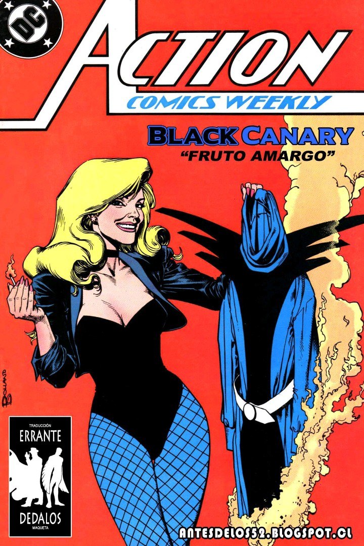 Portada ampliada de ACTION COMICS WEEKLY BLACK CANARY "FRUTO AMARGO"
