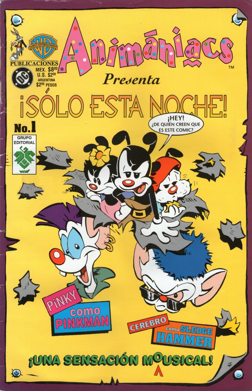 Portada ampliada de Animániacs Presenta ¡Solo esta noche!