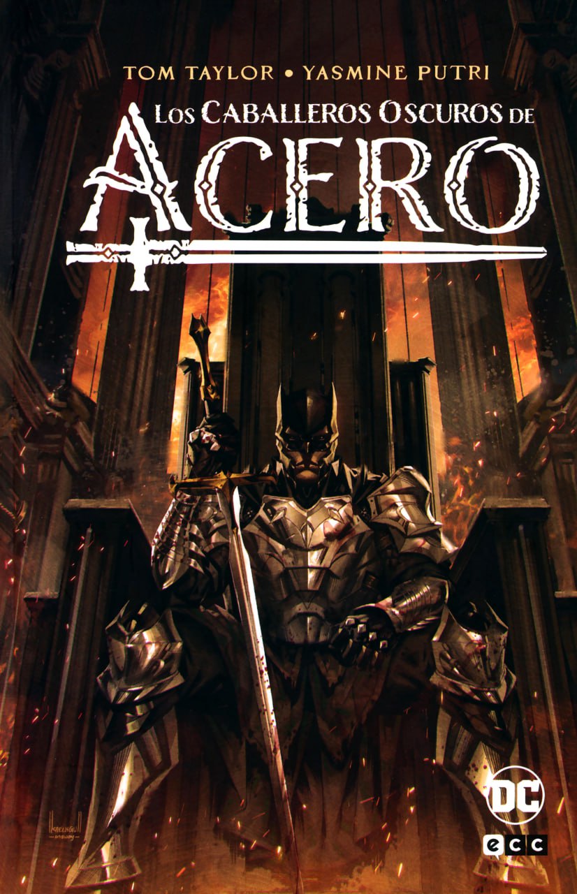 Portada ampliada de Los Caballeros Oscuros de Acero