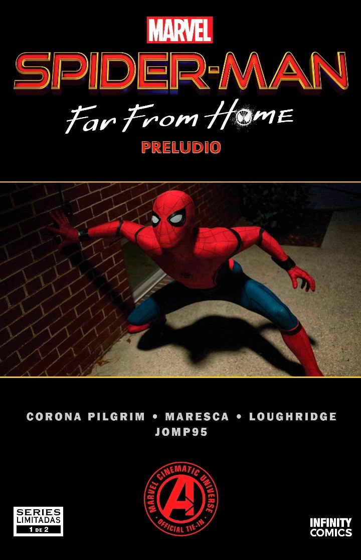 Portada ampliada de SPIDER-MAN Far From Home PRELUDIO