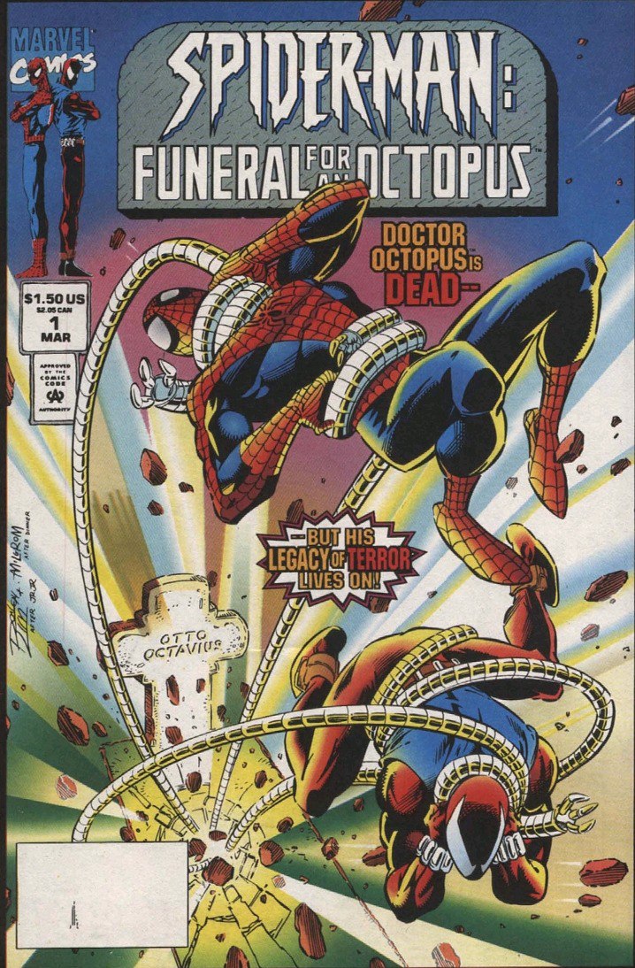 Portada ampliada de SPIDER-MAN: FUNERAL FOR OCTOPUS