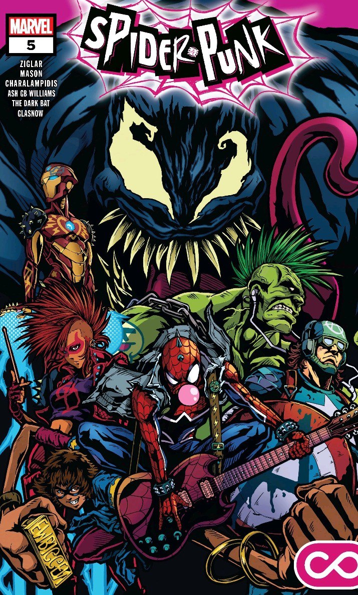 Portada ampliada de SPIDER-PUNK