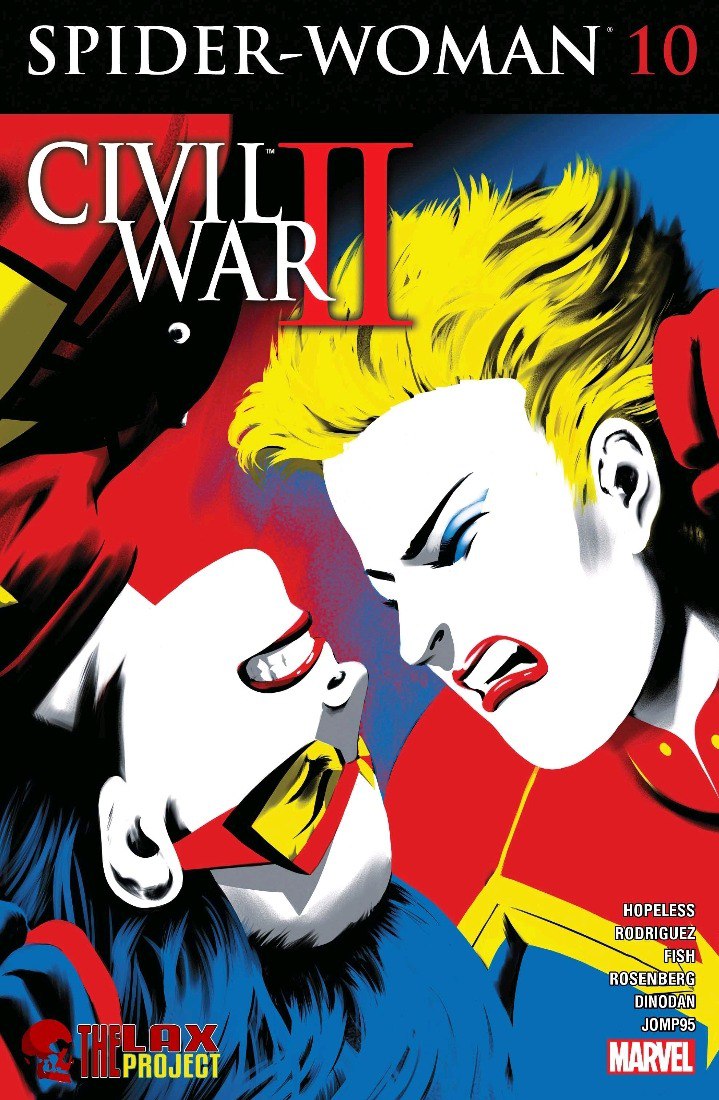 Portada ampliada de SPIDER-WOMAN 10 CIVIL WAR II