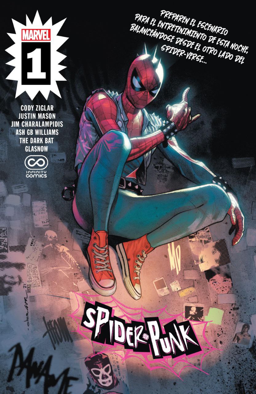 Portada ampliada de SPIDER-PUNK