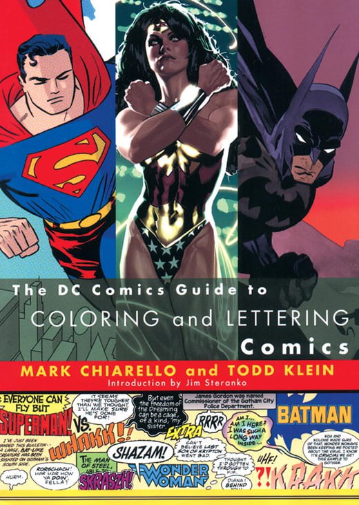 Portada ampliada de The DC Comics Guide to COLORING and LETTERING Comics