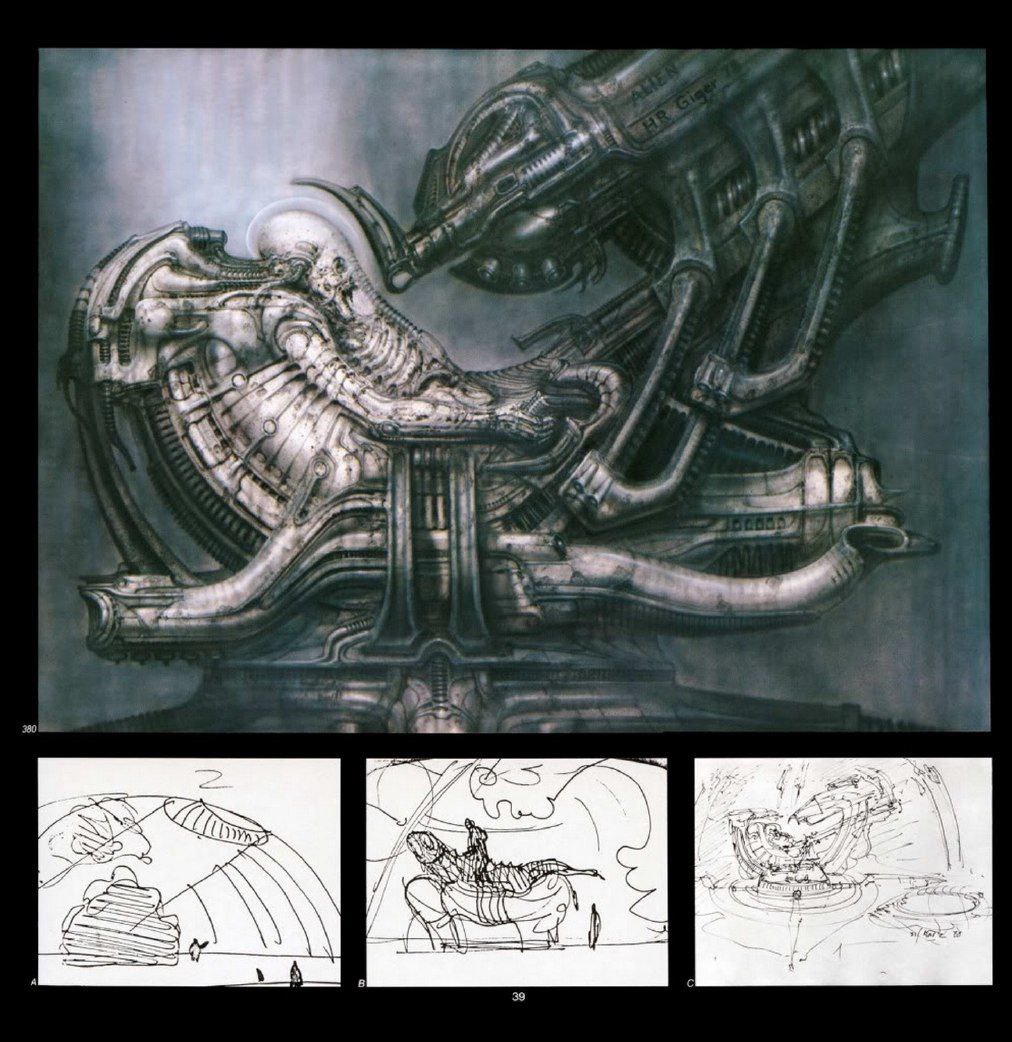 Portada ampliada de H. R. Giger's Alien