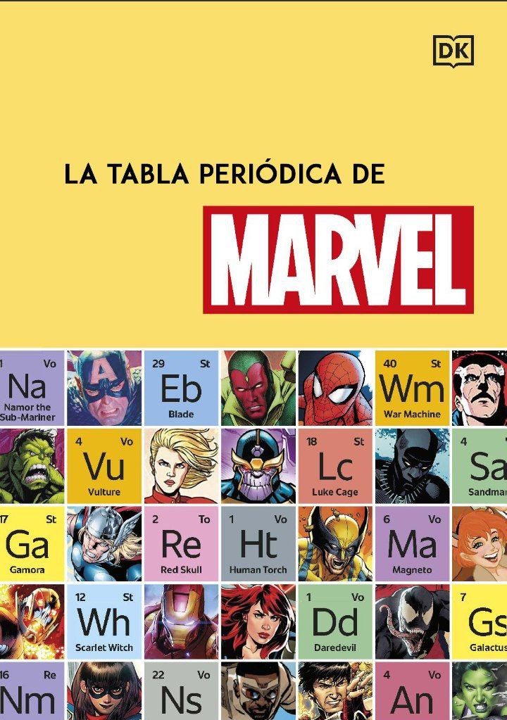 Portada ampliada de LA TABLA PERIÓDICA DE MARVEL