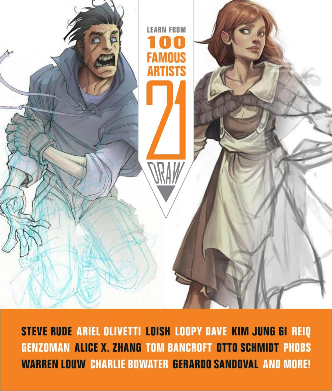 Portada ampliada de LEARN FROM 100 FAMOUS ARTISTS