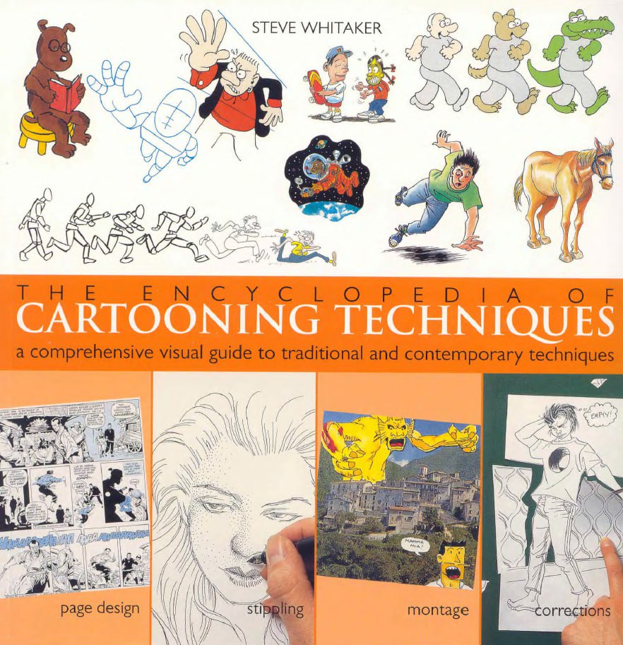 Portada ampliada de THE ENCYCLOPEDIA OF CARTOONING TECHNIQUES