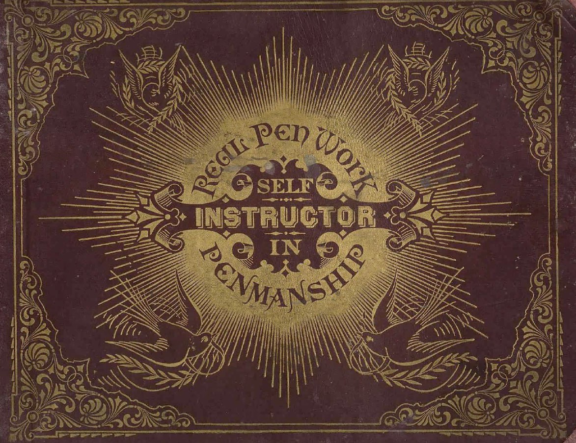 Portada ampliada de Beau. Pen Work Self Instructor in Penmanship
