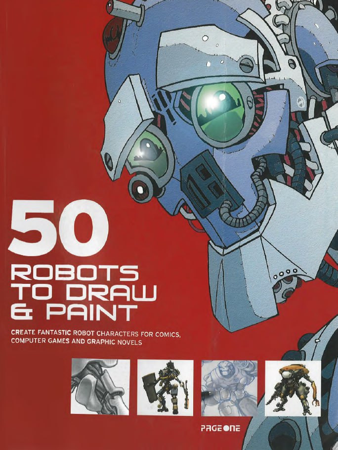 Portada ampliada de 50 ROBOTS TO DRAW & PAINT