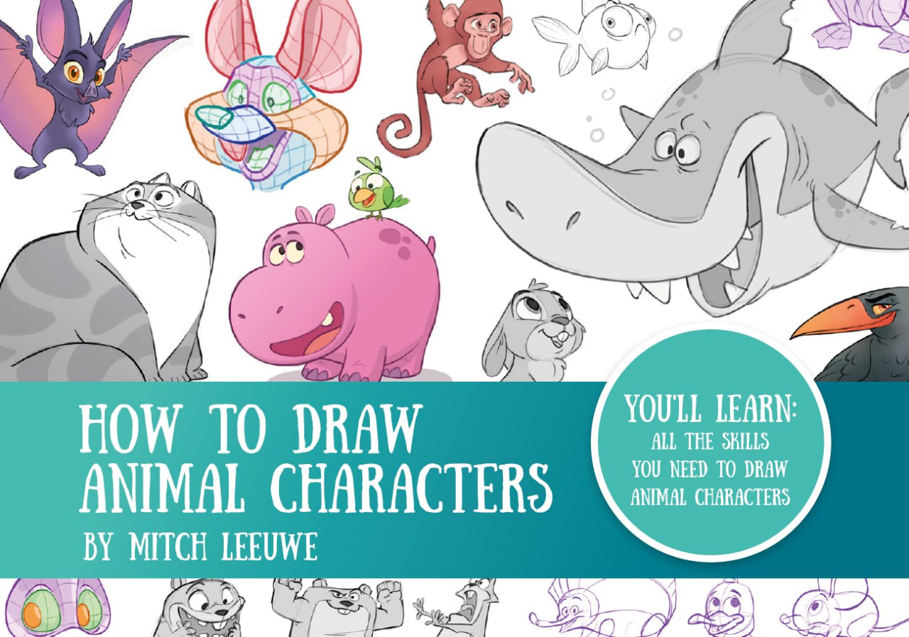 Portada ampliada de HOW TO DRAW ANIMAL CHARACTERS
