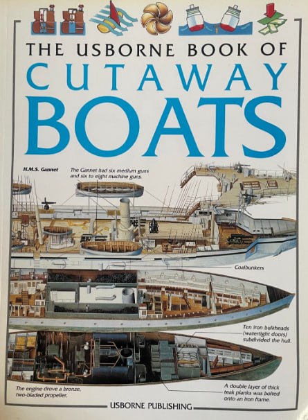 Portada ampliada de THE USBORNE BOOK OF CUTAWAY BOATS