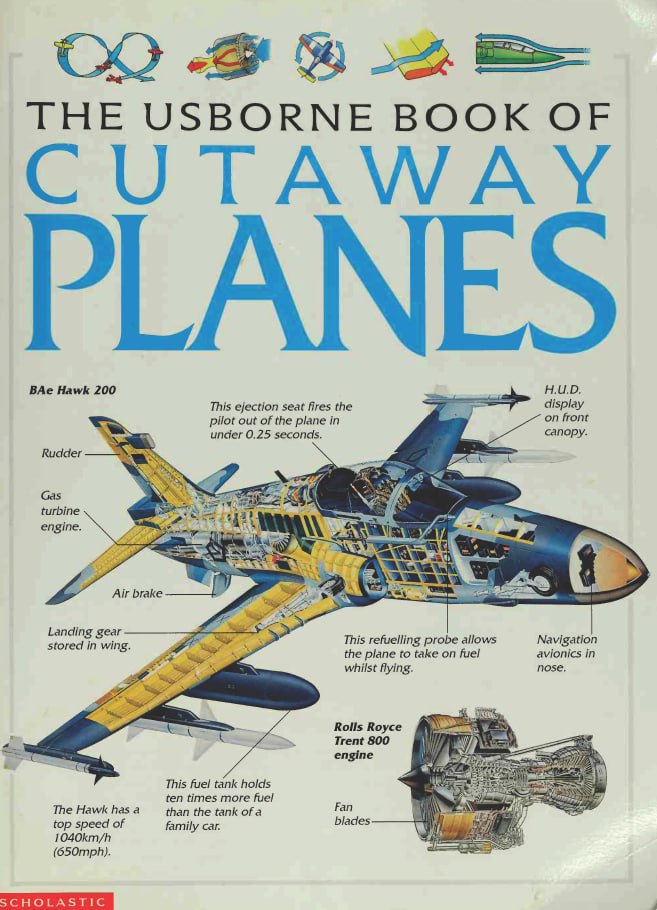 Portada ampliada de THE USBORNE BOOK OF CUTAWAY PLANES