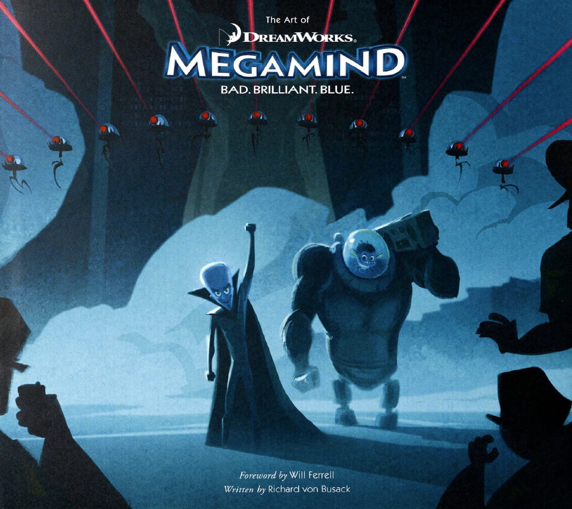 Portada ampliada de The Art of DreamWorks MEGAMIND
