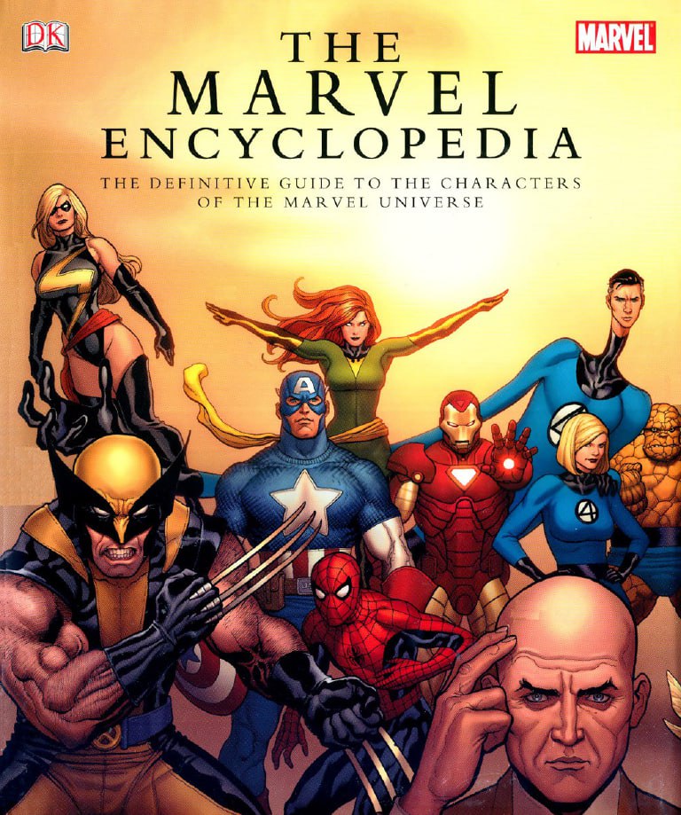 Portada ampliada de THE MARVEL ENCYCLOPEDIA