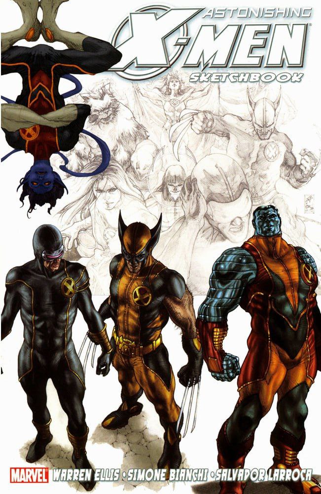 Portada ampliada de Astonishing X-Men Sketchbook
