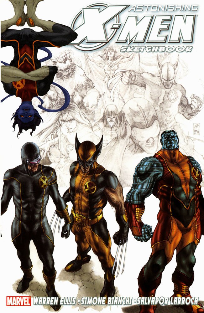 Portada ampliada de Astounding X-Men Sketchbook