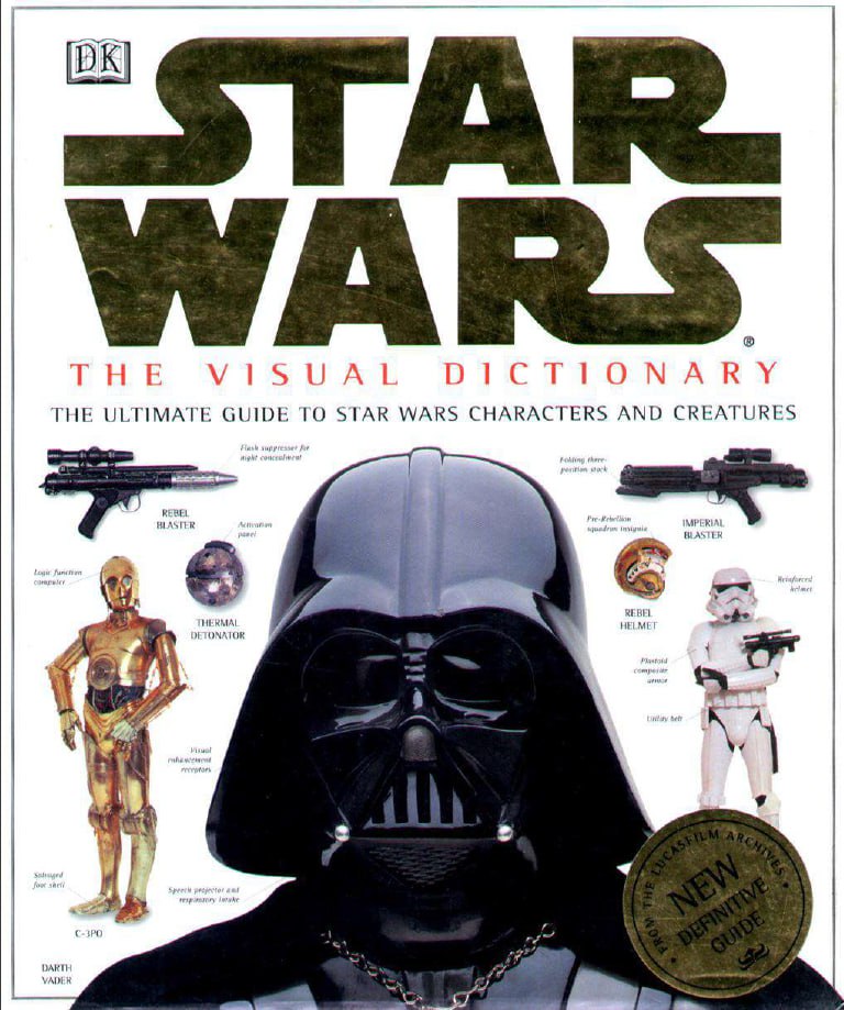 Portada ampliada de STAR WARS THE VISUAL DICTIONARY