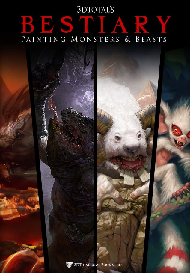 Portada ampliada de 3DTOTAL'S BESTIARY PAINTING MONSTERS & BEASTS