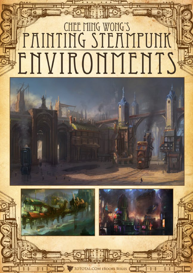 Portada ampliada de PAINTING STEAMPUNK ENVIRONMENTS