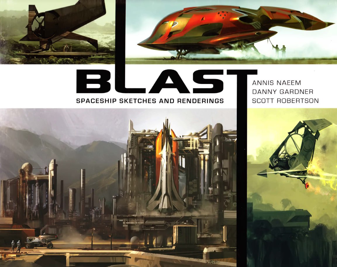 Portada ampliada de BLAST SPACESHIP SKETCHES AND RENDERINGS