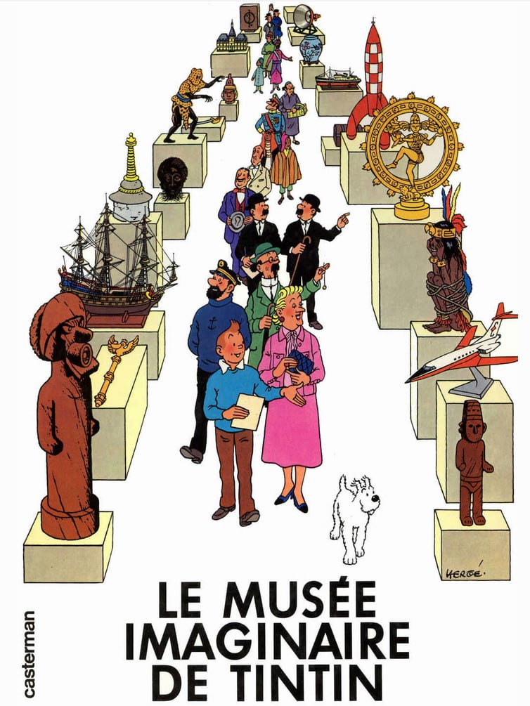 Portada ampliada de LE MUSÉE IMAGINAIRE DE TINTIN