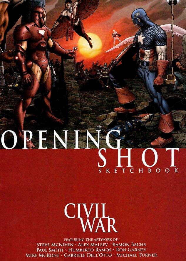 Portada ampliada de OPENING SHOT SKETCHBOOK CIVIL WAR