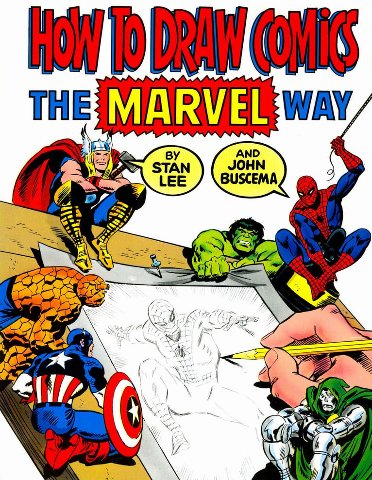 Portada ampliada de HOW TO DRAW COMICS THE MARVEL WAY