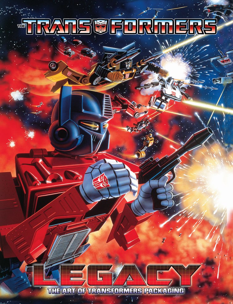 Portada ampliada de The Transformers Legacy: The Art of Transformers Packaging