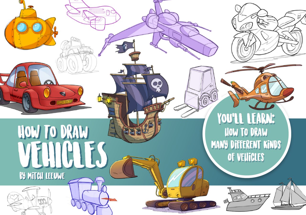 Portada ampliada de How To Draw Vehicles