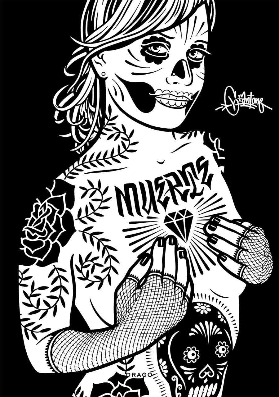 Portada ampliada de Mike Giant - Muerte 36 Chambers
