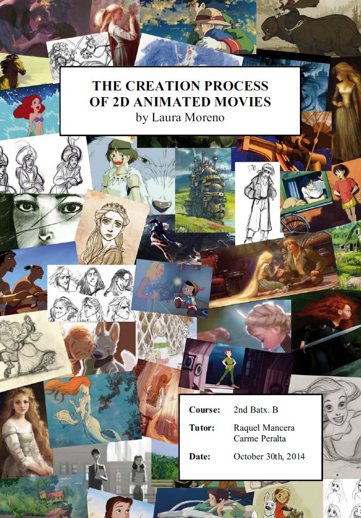 Portada ampliada de THE CREATION PROCESS OF 2D ANIMATED MOVIES