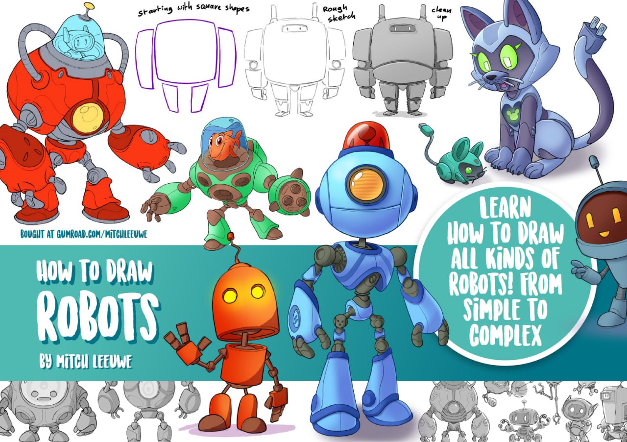 Portada ampliada de How to Draw Robots