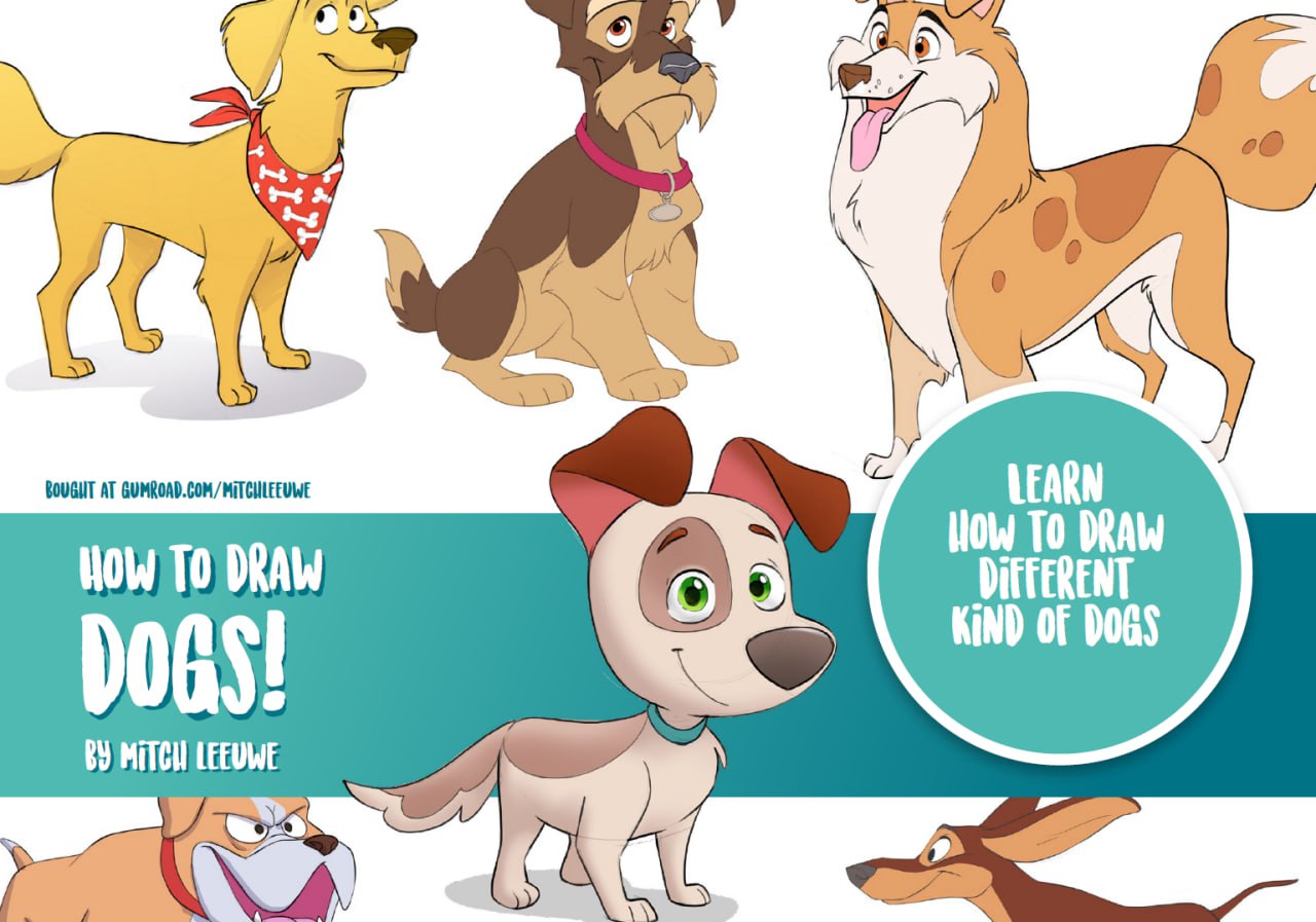 Portada ampliada de HOW TO DRAW DOGS!