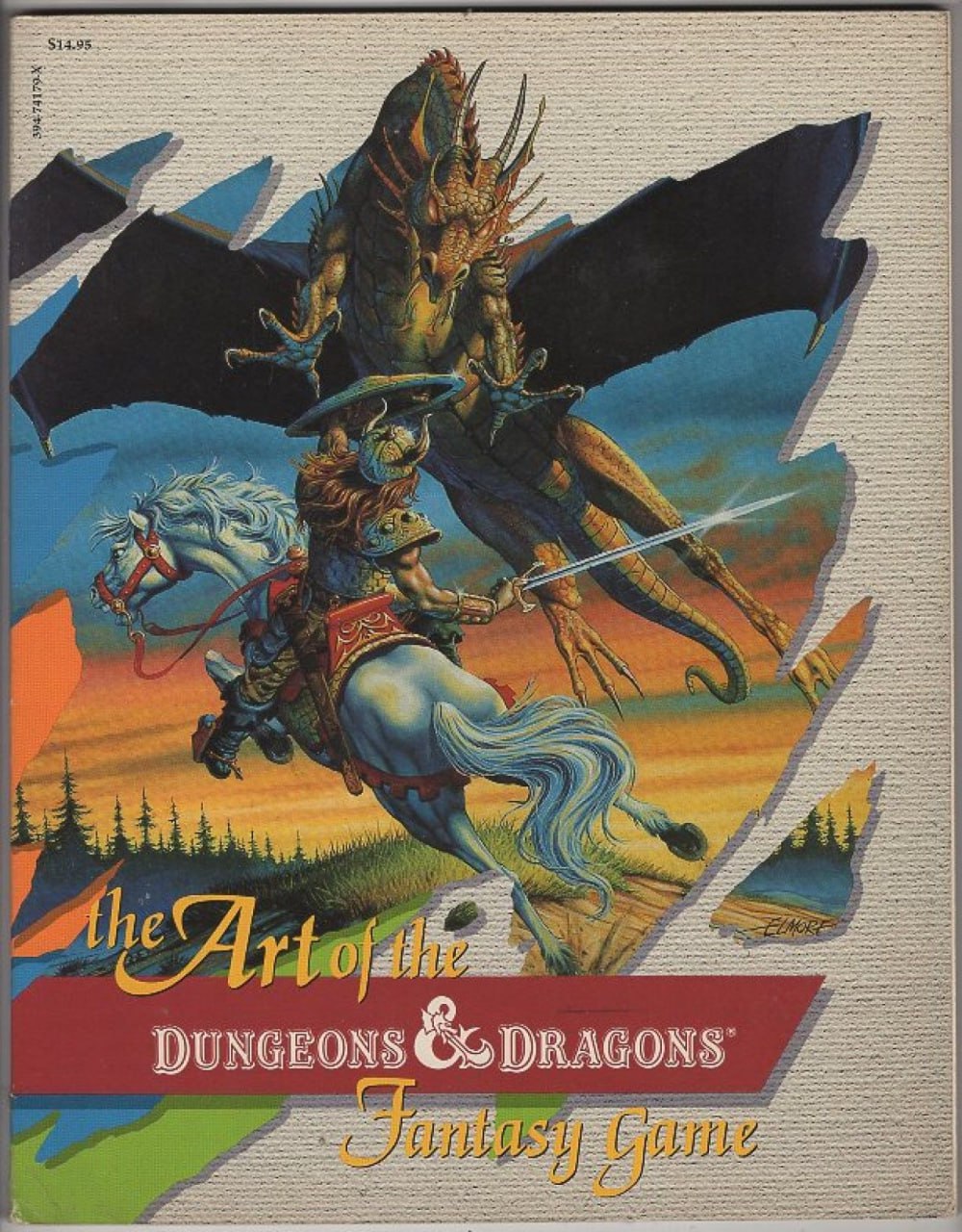 Portada ampliada de The Art of the Dungeons & Dragons Fantasy Game