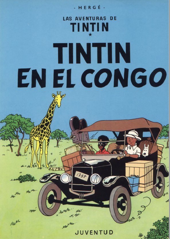 Portada ampliada de TINTIN EN EL CONGO