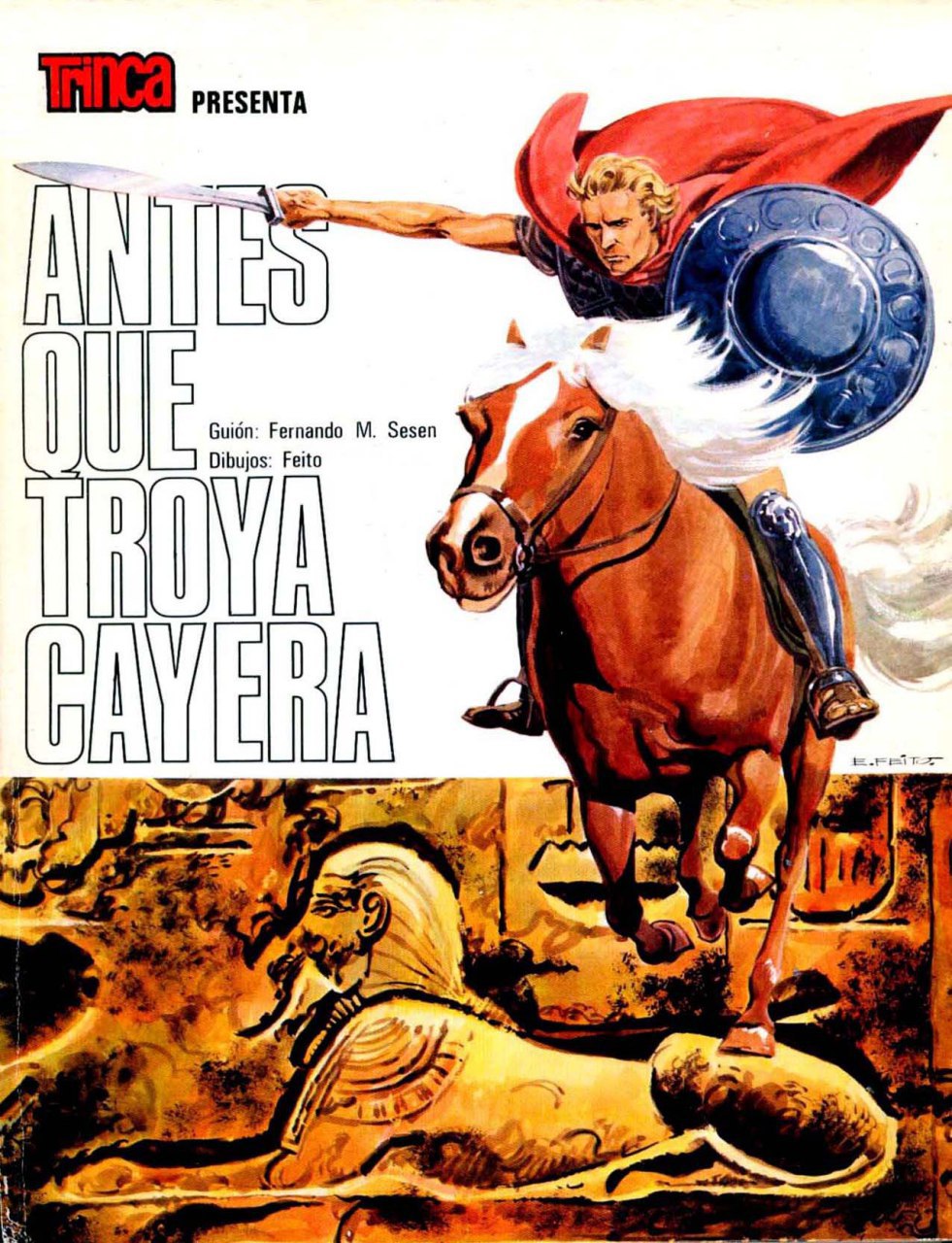 Portada ampliada de Antes que Troya cayera