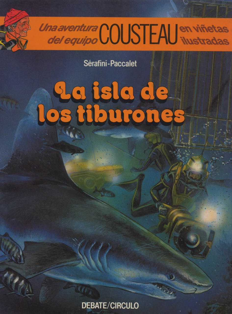 Portada ampliada de La isla de los tiburones