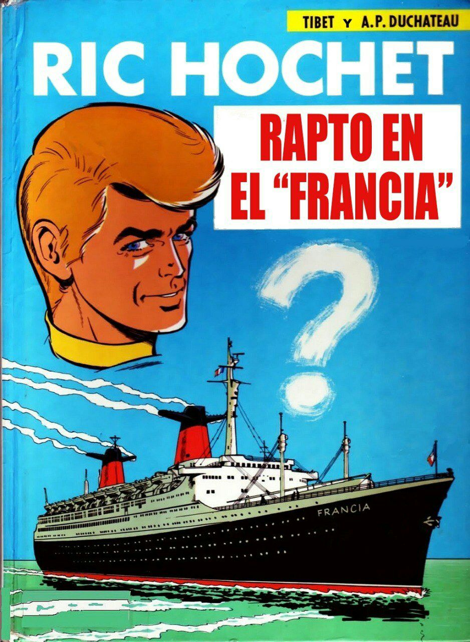 Portada ampliada de RIC HOCHET RAPTO EN EL "FRANCIA"