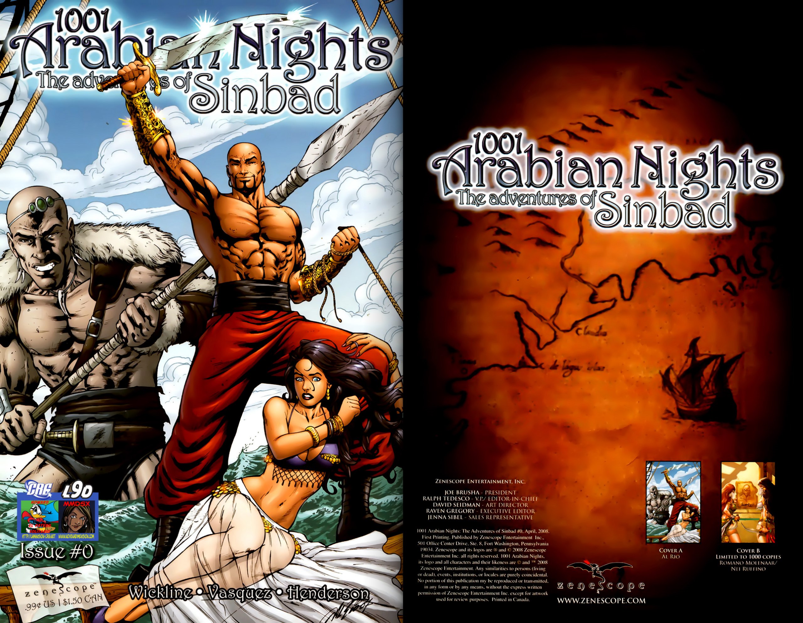 Portada ampliada de 1001 Arabian Nights The adventures of Sinbad