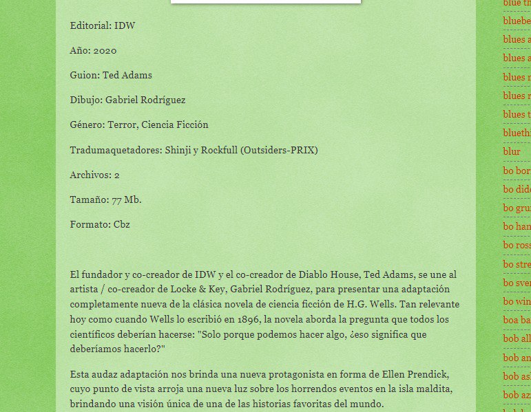 Portada ampliada de La Isla del Doctor Moreau
