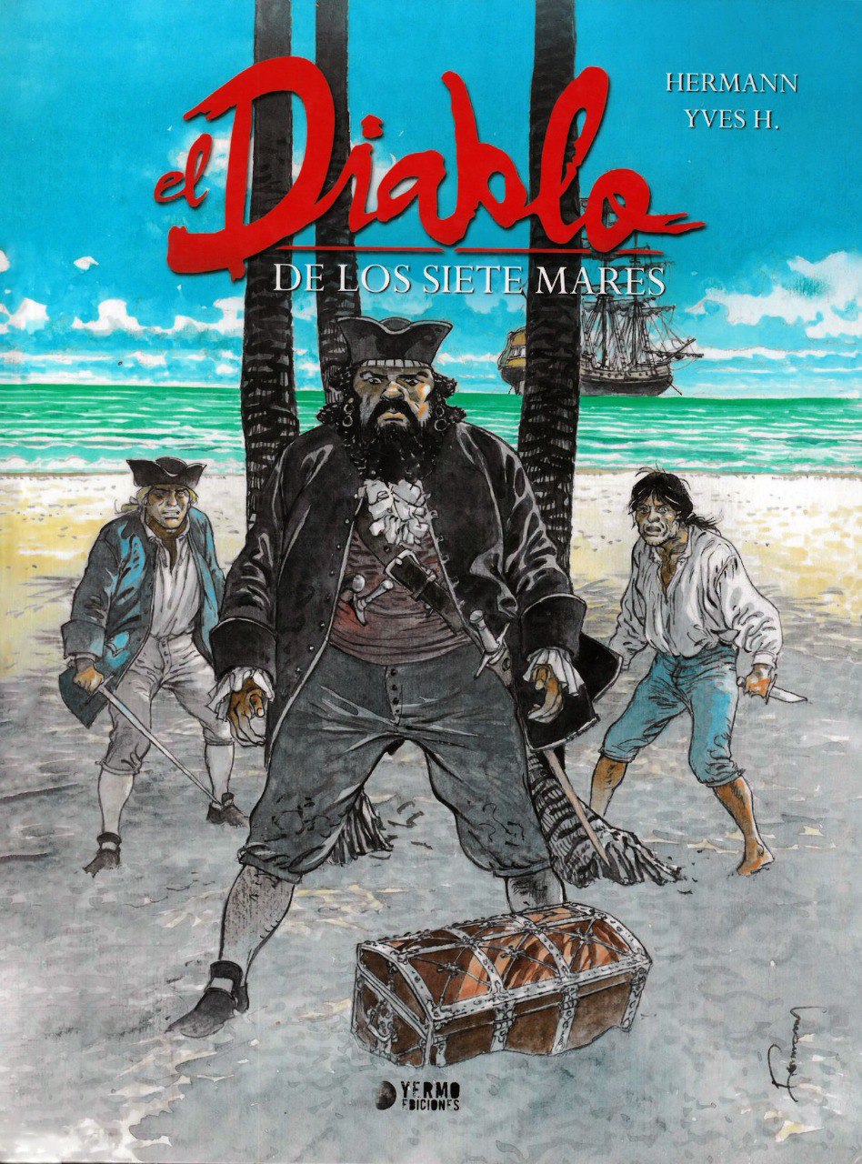 Portada ampliada de el Diablo DE LOS SIETE MARES