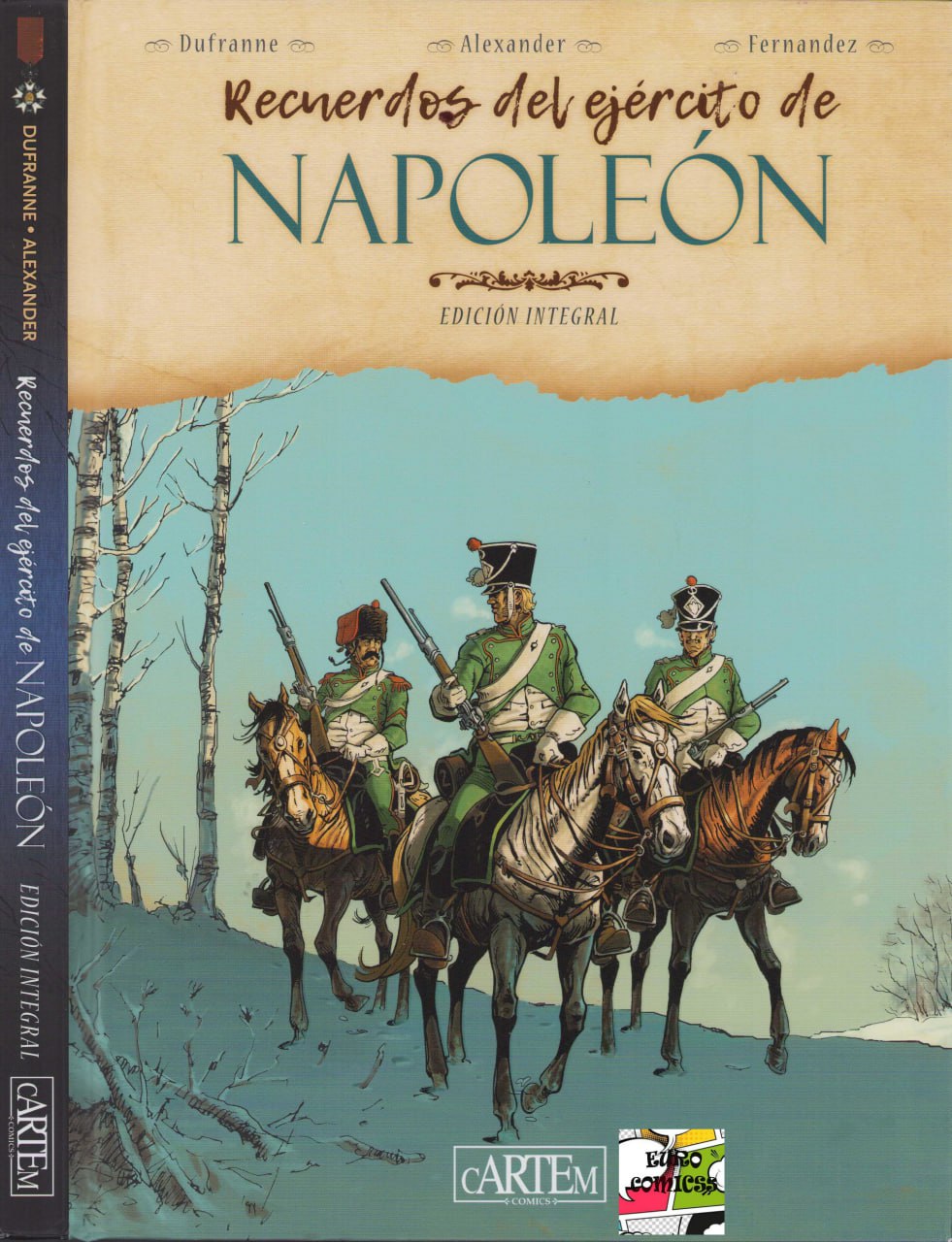 Portada ampliada de Recuerdos del ejército de Napoleón