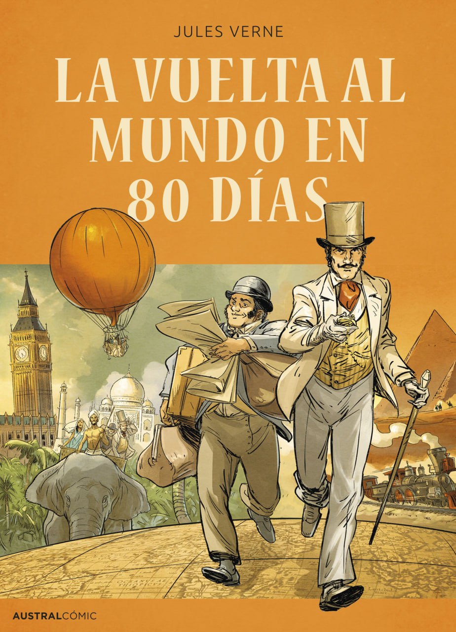 Portada ampliada de LA VUELTA AL MUNDO EN 80 DÍAS