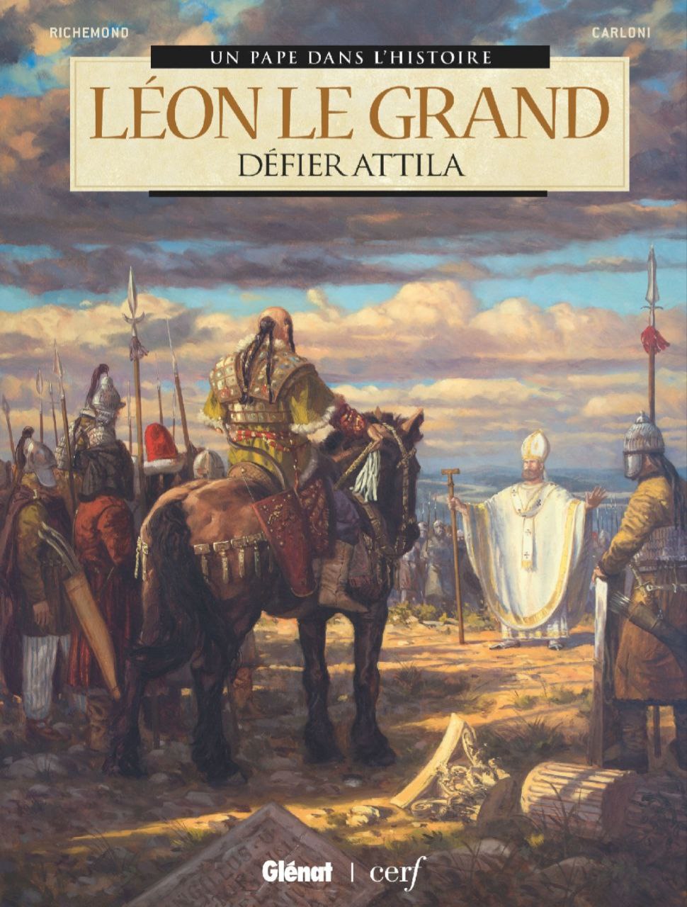 Portada ampliada de Léon Le Grand Défier Attila