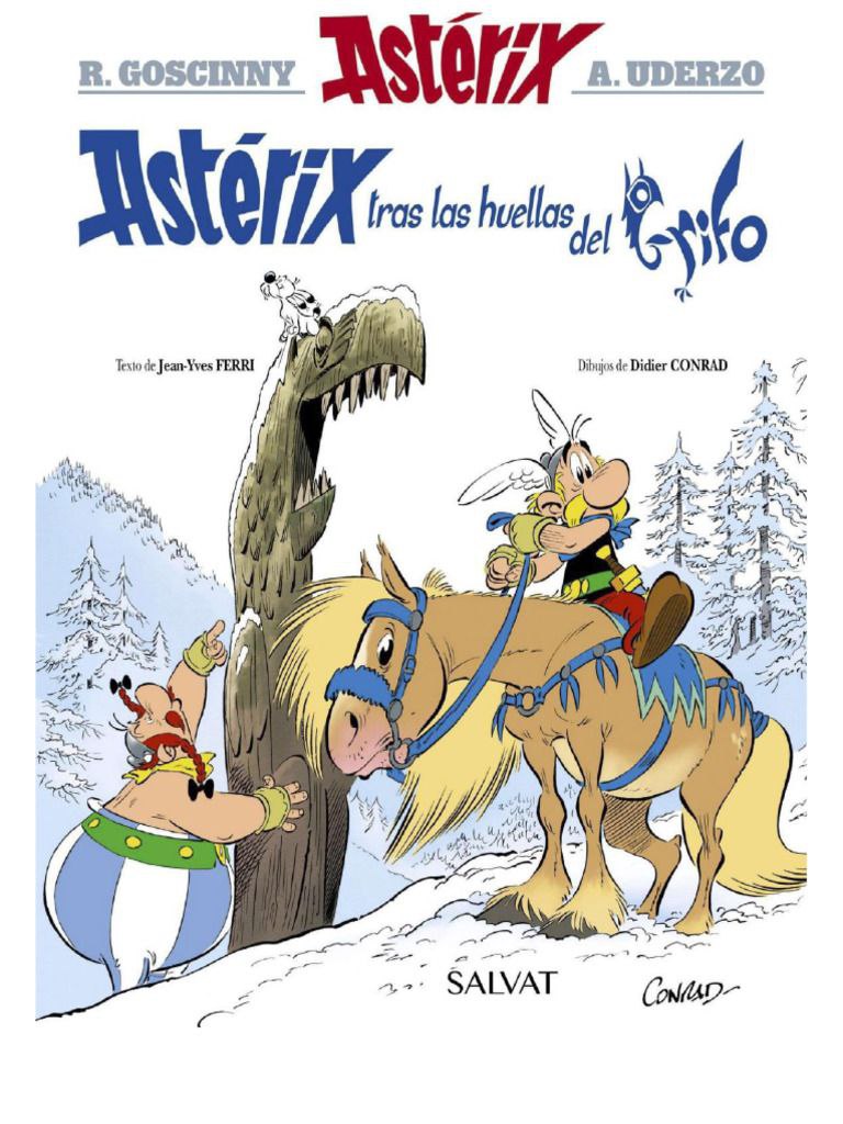 Portada ampliada de Astérix tras las huellas del Grifo