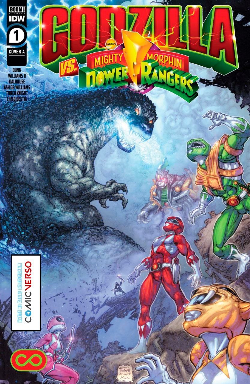 Portada ampliada de Godzilla vs Mighty Morphin Power Rangers